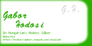 gabor hodosi business card